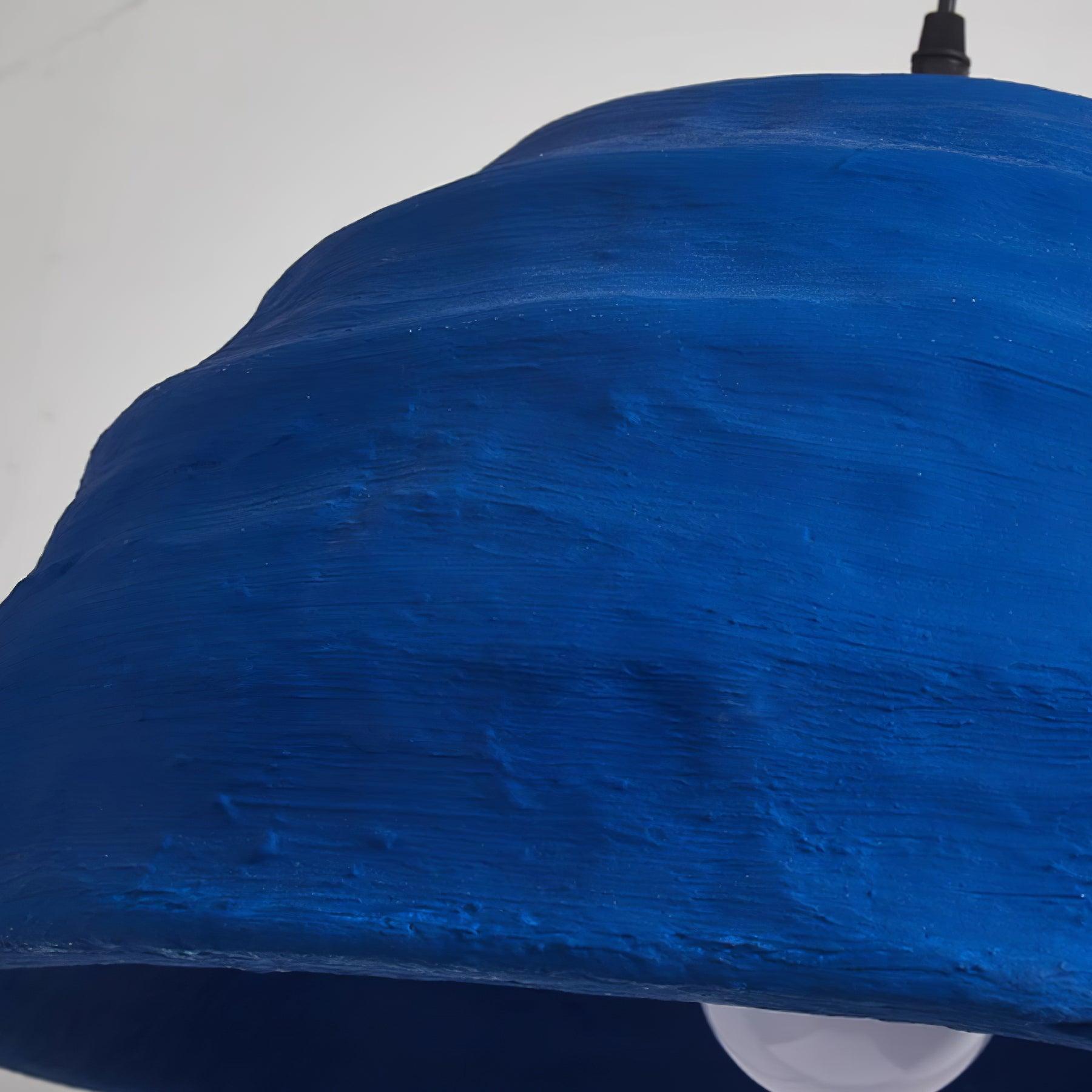 Pendant Lamp  Dome Shade Blue Industrial