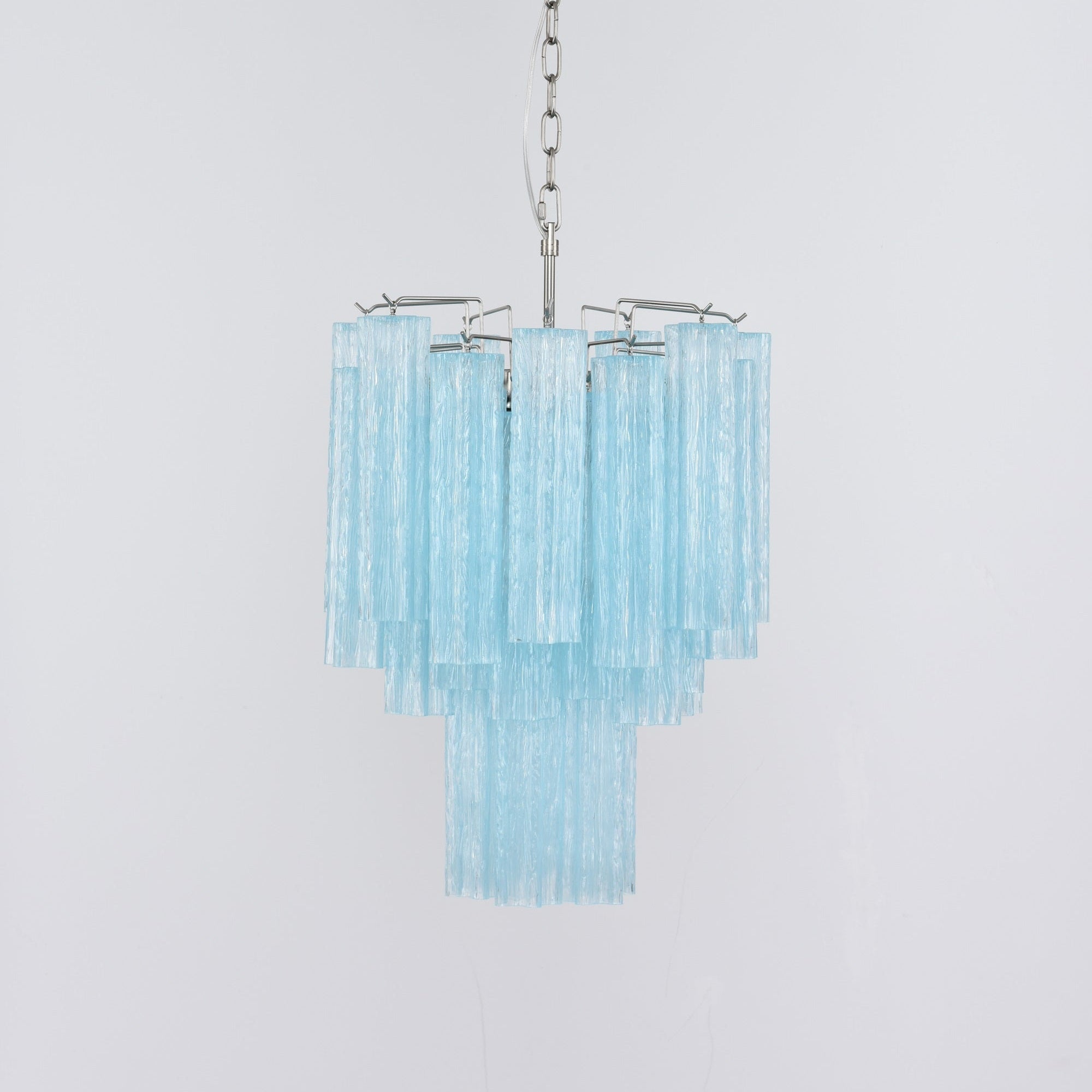 Celys Chandelier Azzura Murano Glass Tube Coastal-Neutral Decor