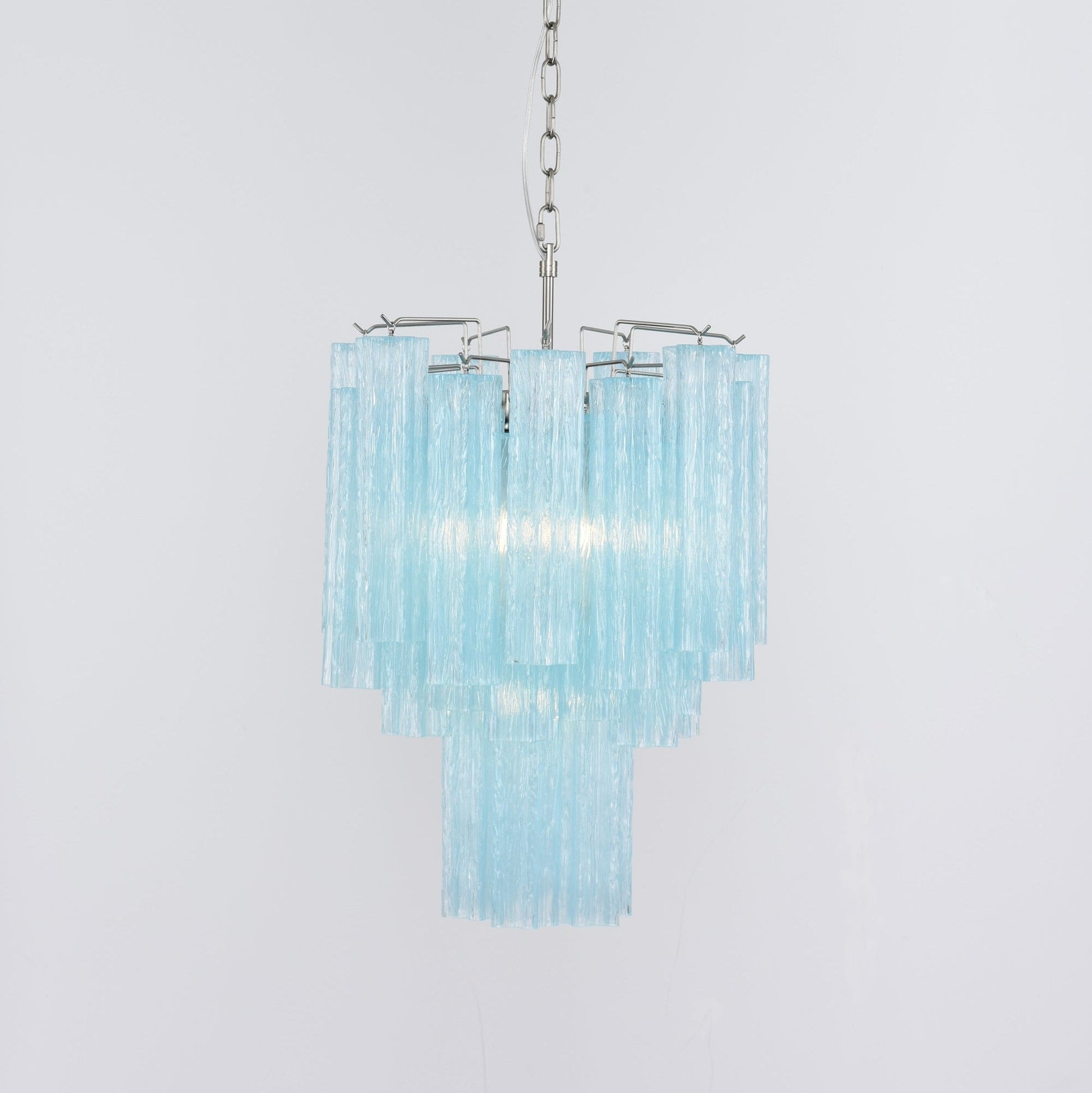 Celys Chandelier Azzura Murano Glass Tube Coastal-Neutral Decor