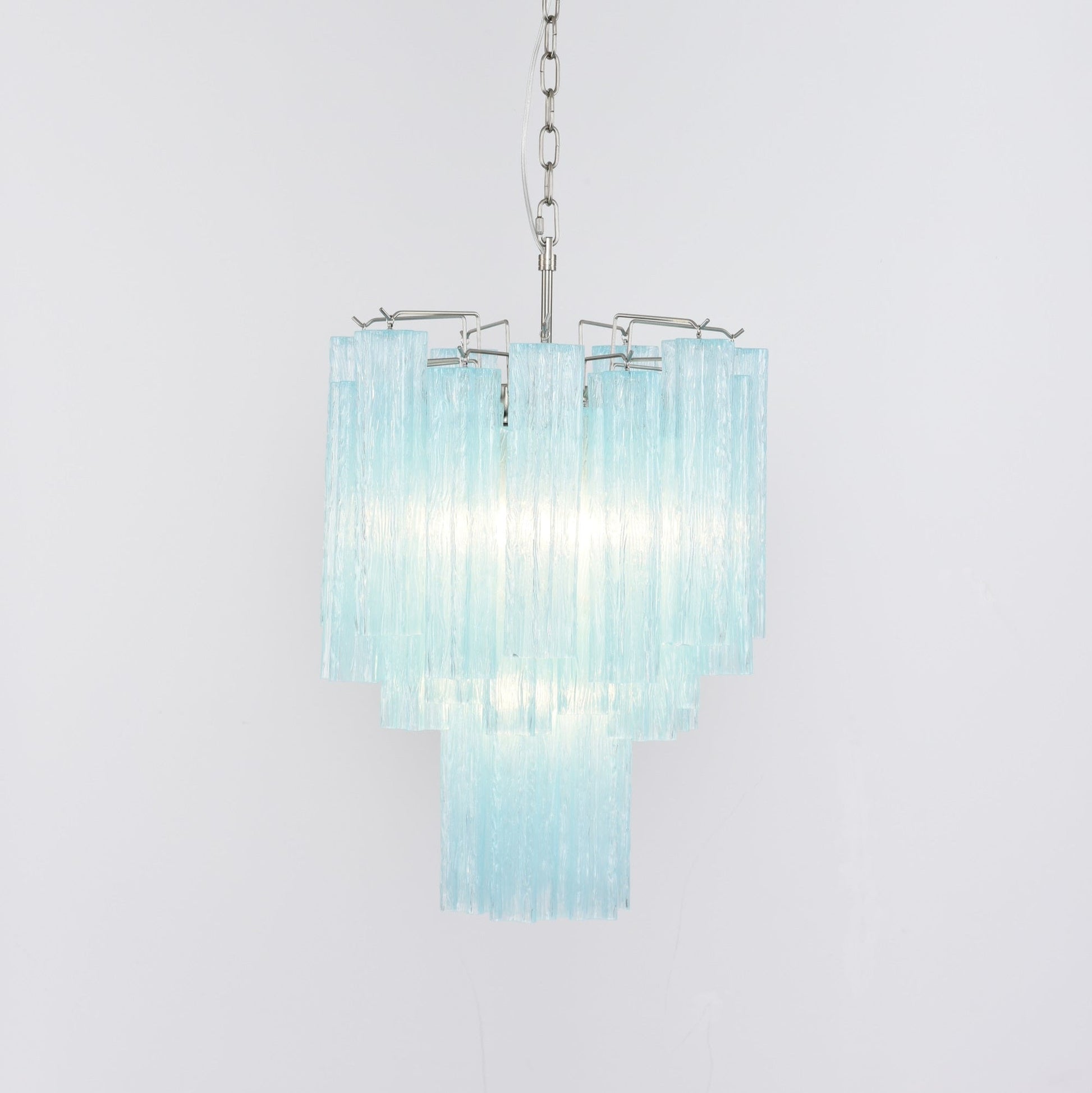 Celys Chandelier Azzura Murano Glass Tube Coastal-Neutral Decor