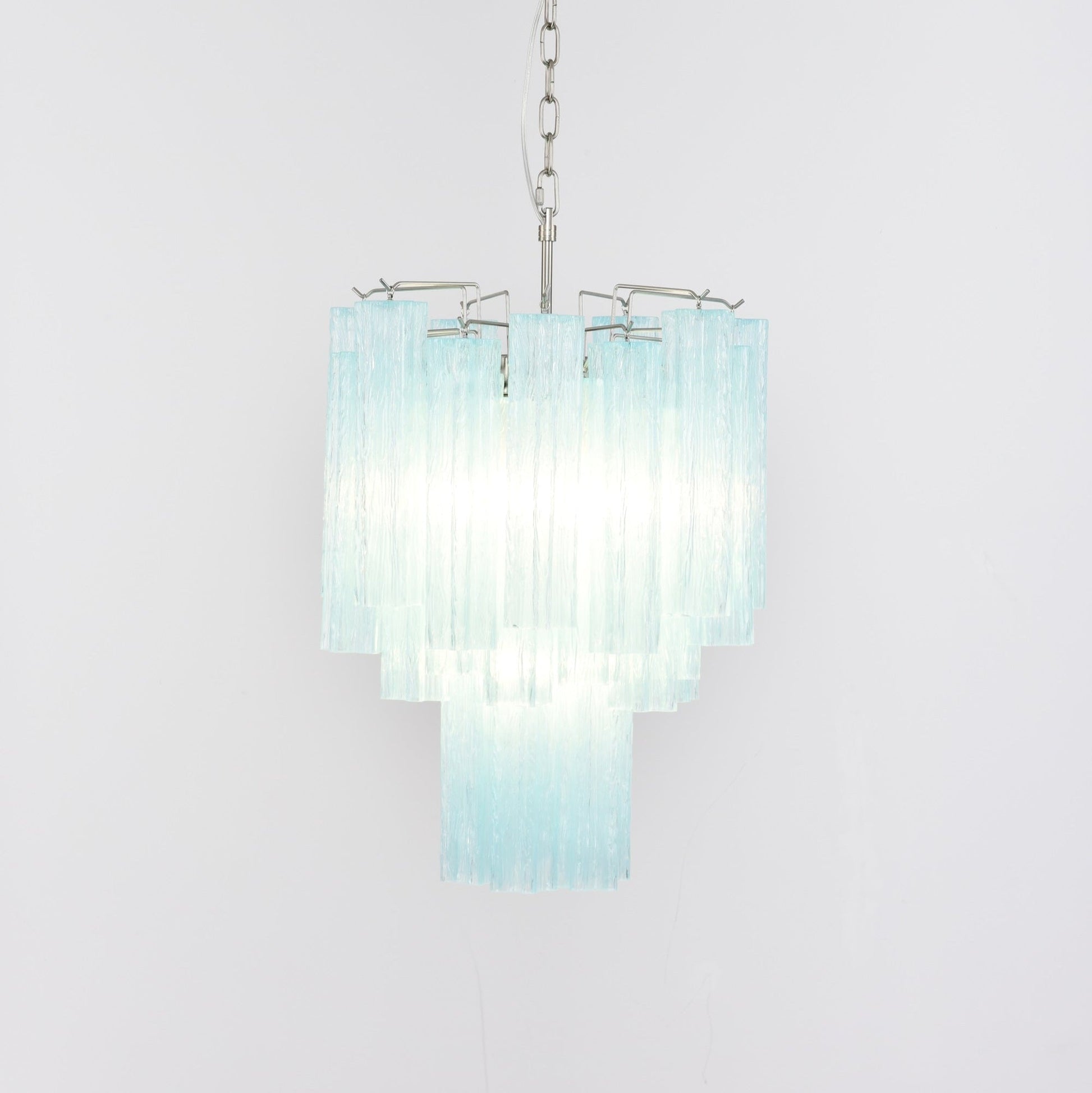 Celys Chandelier Azzura Murano Glass Tube Coastal-Neutral Decor