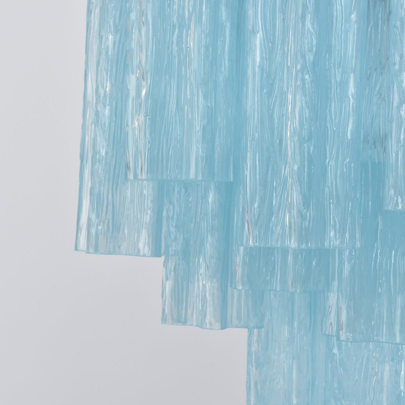 Celys Chandelier Azzura Murano Glass Tube Coastal-Neutral Decor