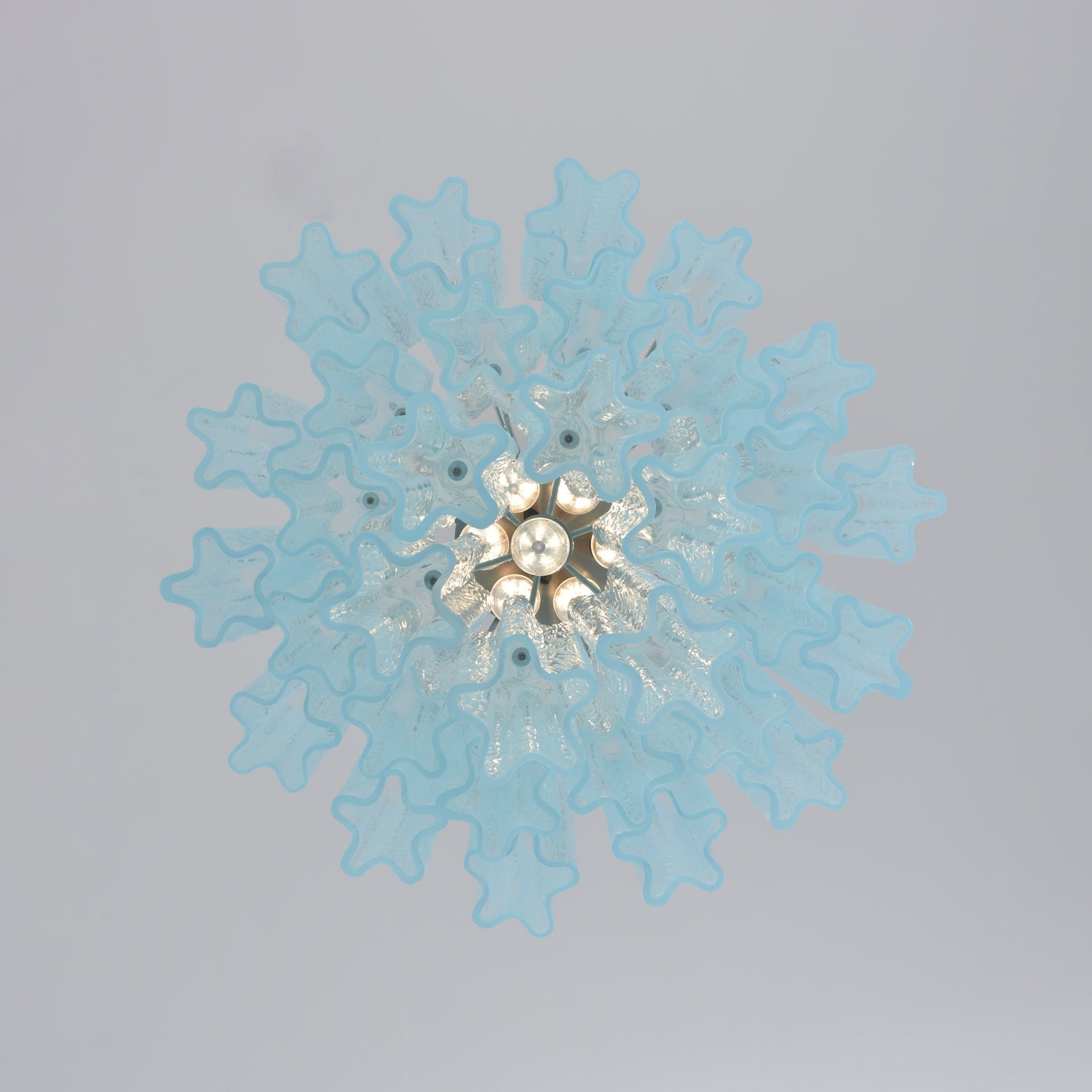 Celys Chandelier Azzura Murano Glass Tube Coastal-Neutral Decor
