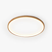 Muto Wood Inner Halo Flush Mount Ceiling Light - Neutral Decor