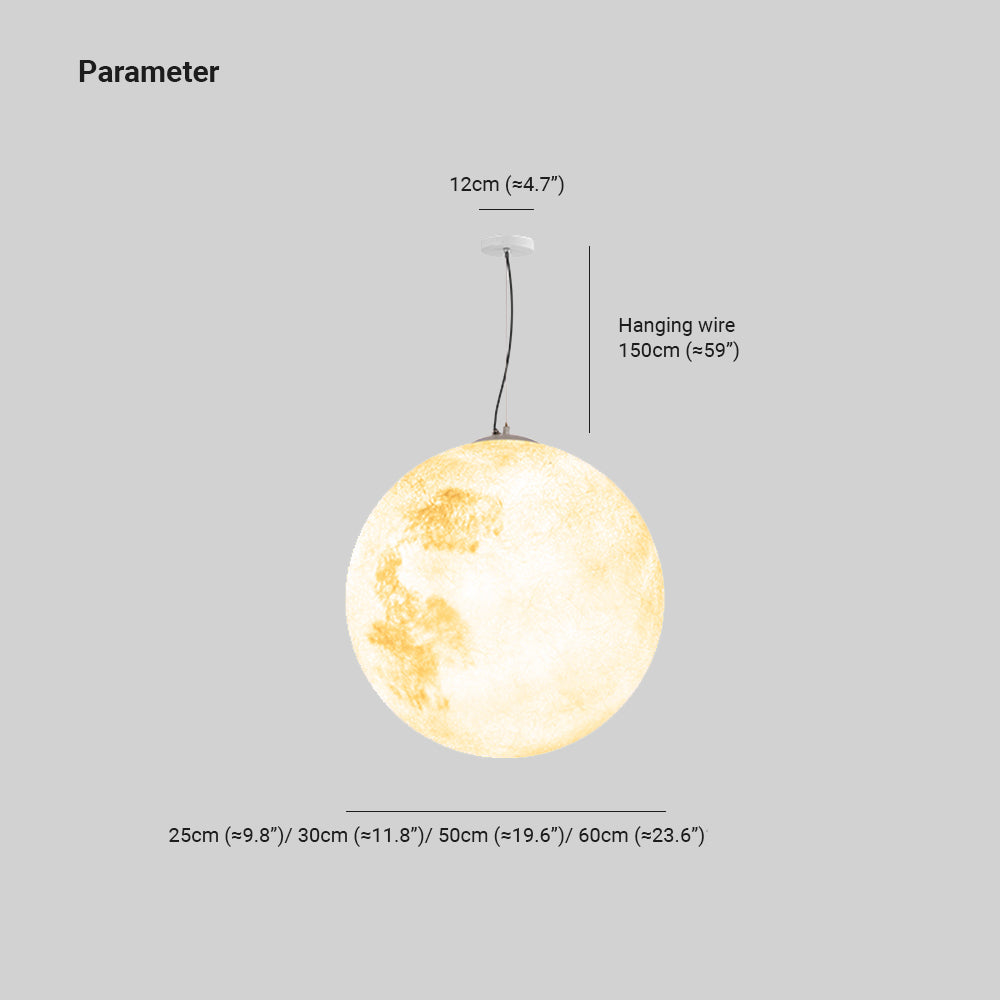 Ray Moon Modern Bubble Glod Pendant Light, Metal/Resin/Fiberglass - Neutral Decor