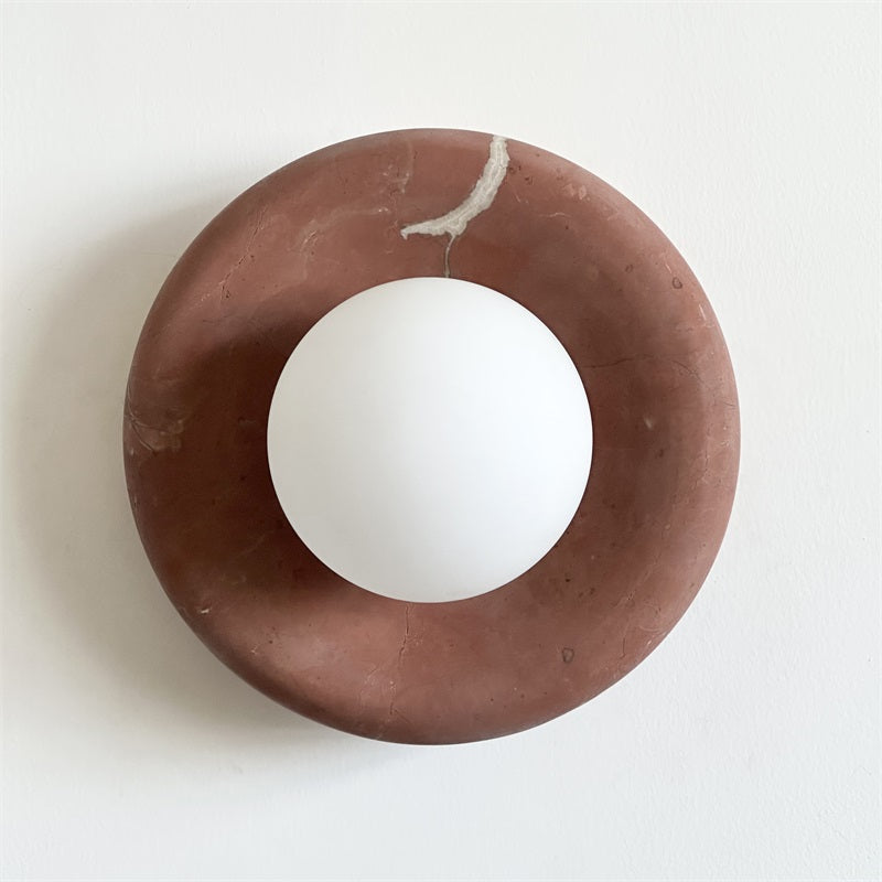 Hako Marble Indoor Wall Sconce - Neutral Decor