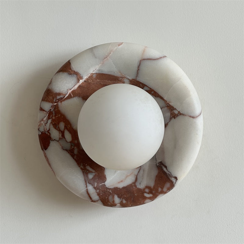 Hako Marble Indoor Wall Sconce - Neutral Decor