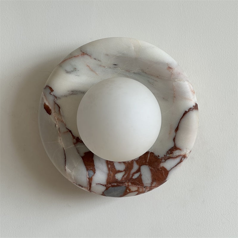 Hako Marble Indoor Wall Sconce - Neutral Decor
