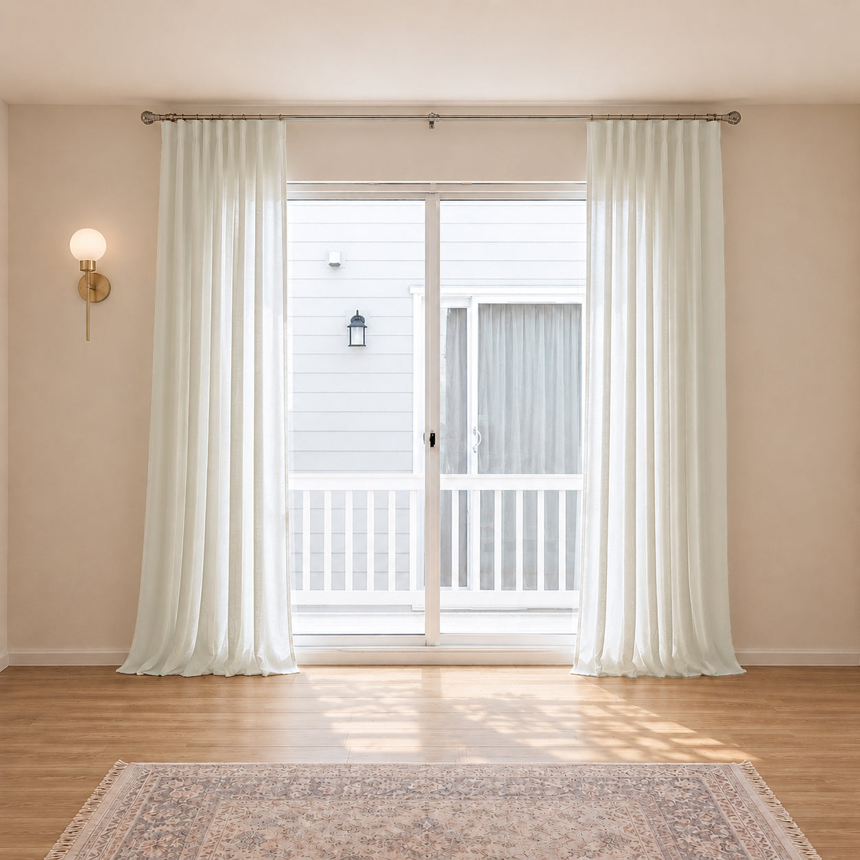 Belgian Flax Linen Curtains & Drapes Pleated-Neutral Decor