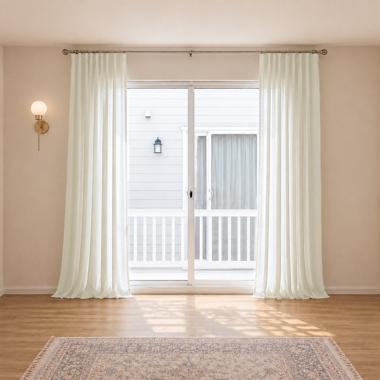 Belgian Flax Linen Curtains & Drapes Pleated-Neutral Decor