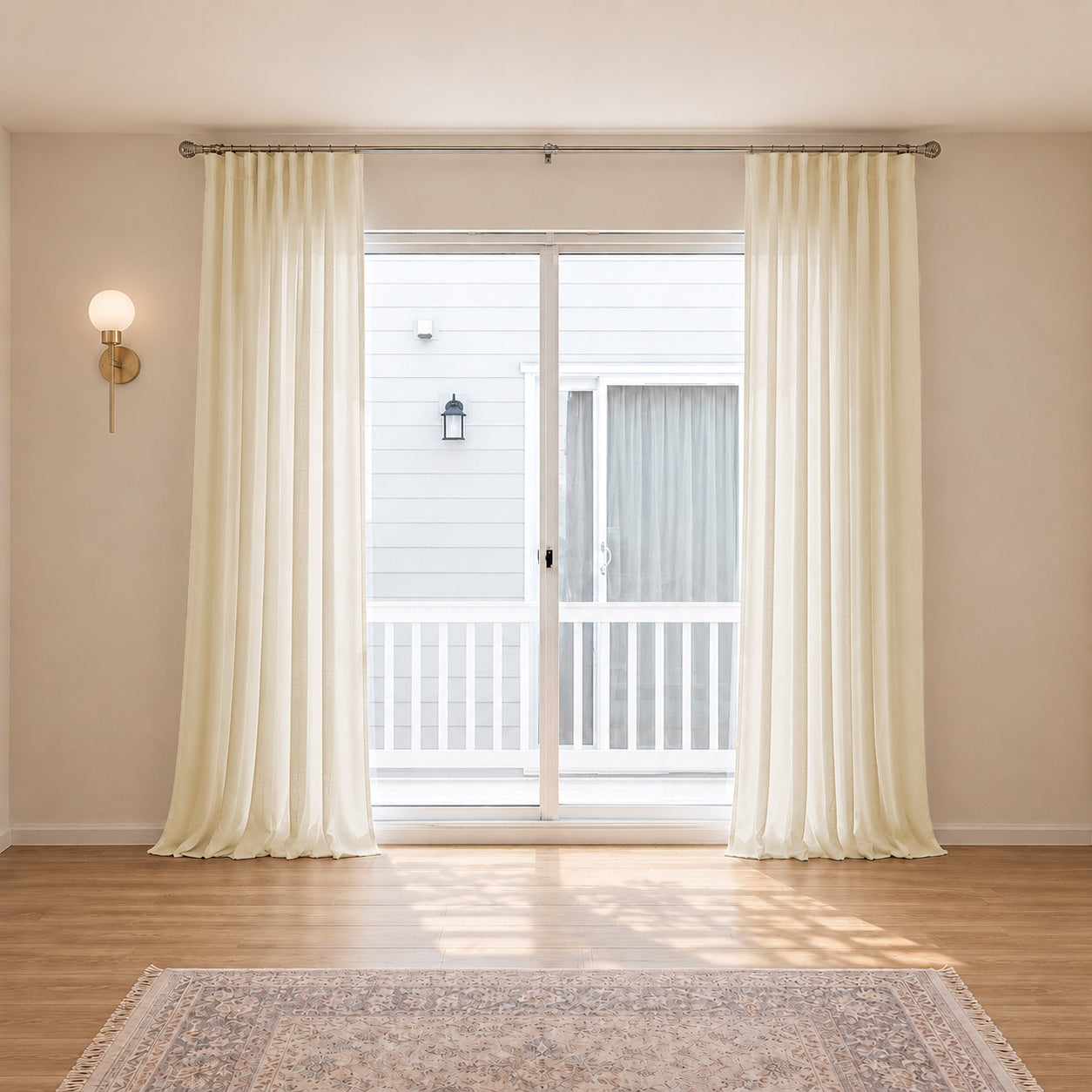 Belgian Flax Linen Curtains & Drapes Pleated-Neutral Decor