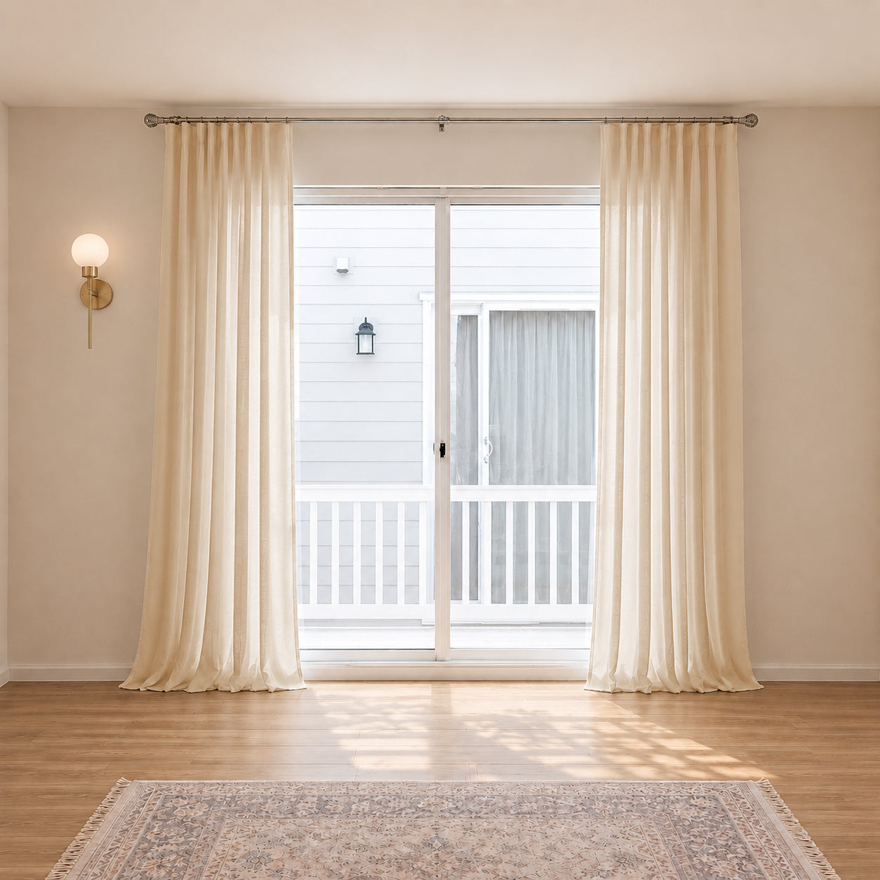 Belgian Flax Linen Curtains & Drapes Pleated-Neutral Decor