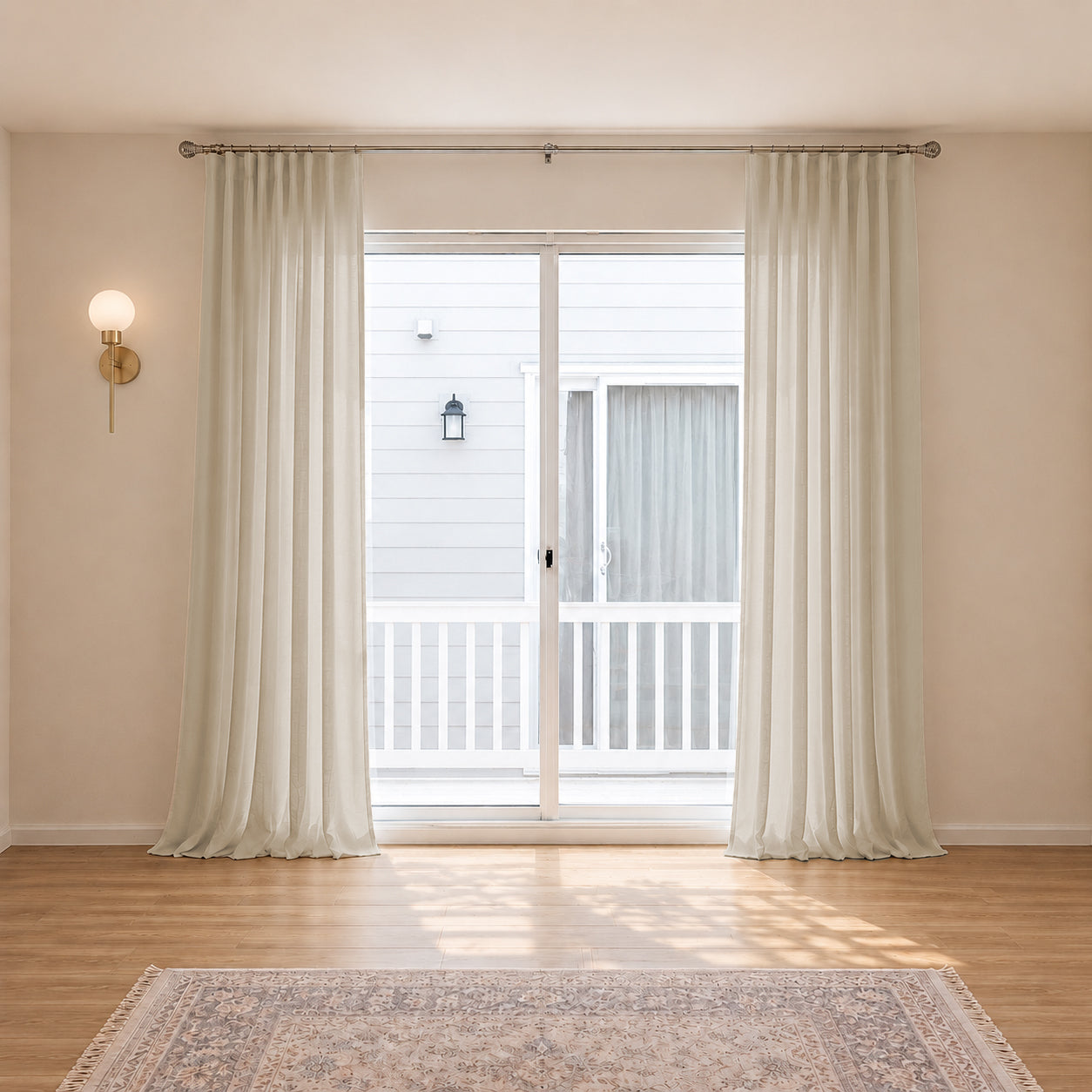 Belgian Flax Linen Curtains & Drapes Pleated-Neutral Decor