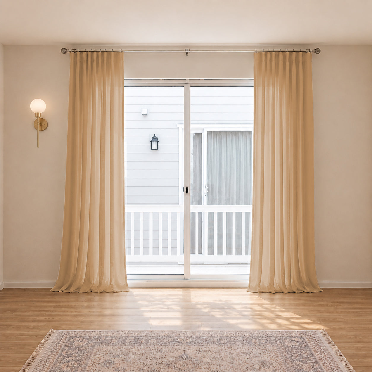 Belgian Flax Linen Curtains & Drapes Pleated-Neutral Decor