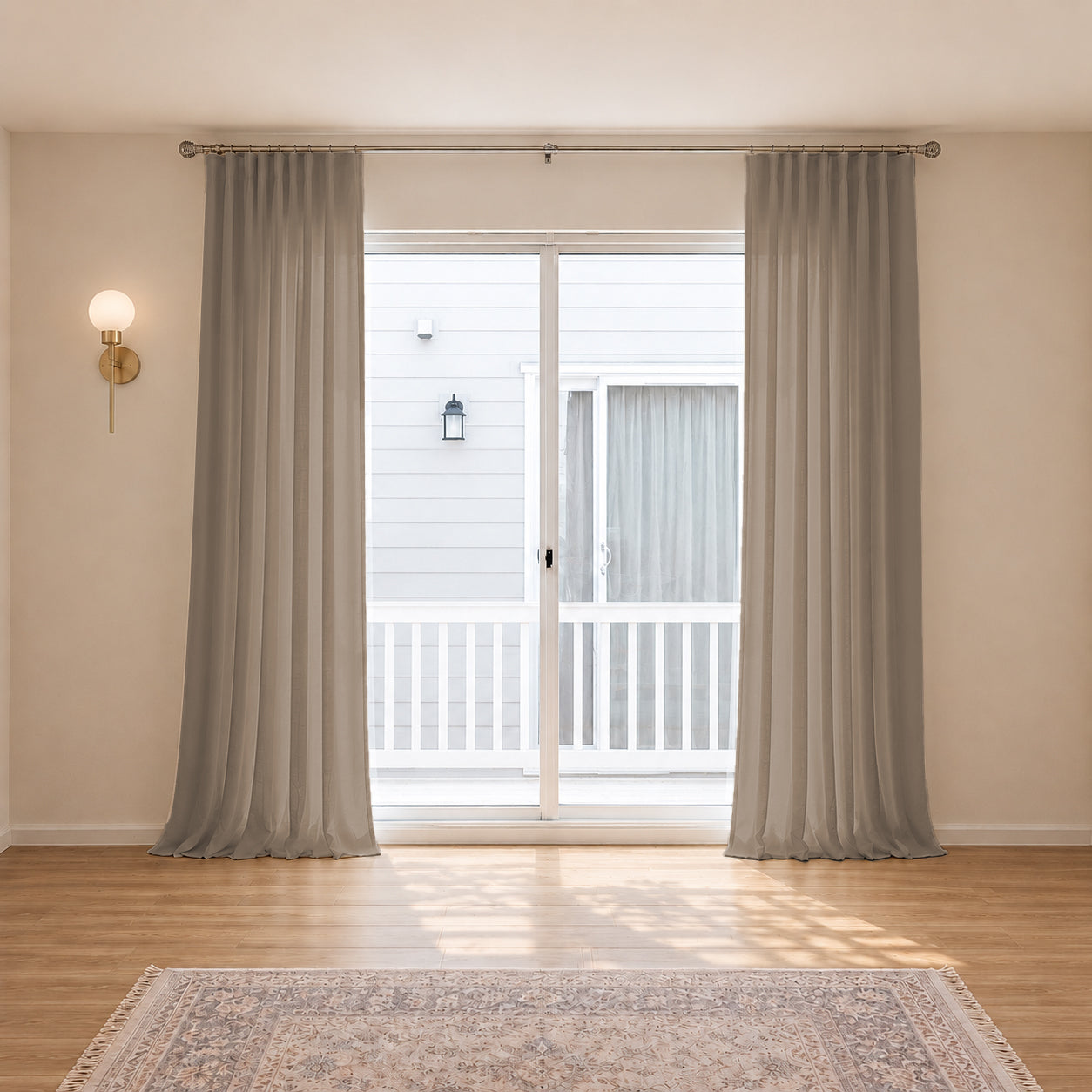 Belgian Flax Linen Curtains & Drapes Pleated-Neutral Decor