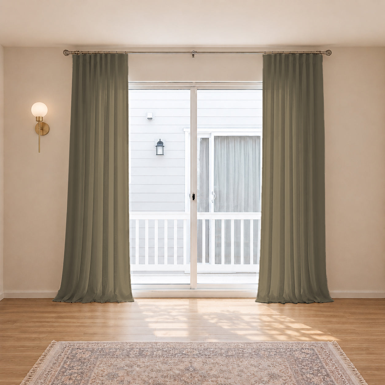 Belgian Flax Linen Curtains & Drapes Pleated-Neutral Decor