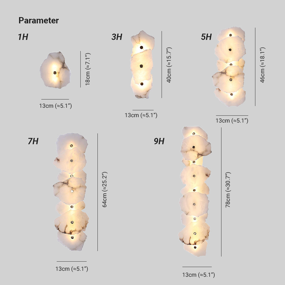 Ritta Alabaster Flower Wall Lamp