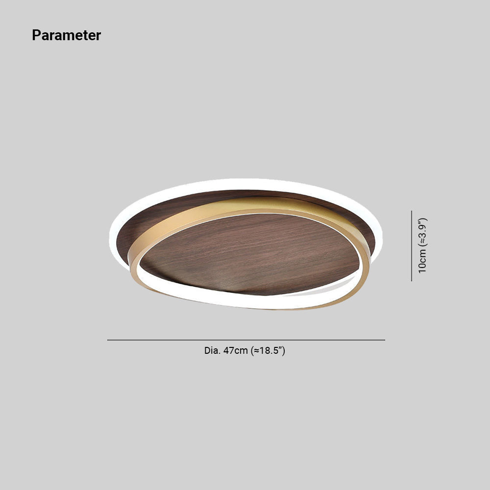 Arisha Modern Rund Dimmable Ceiling Light Gold Metal Acrylic Bedroom - Neutral Decor