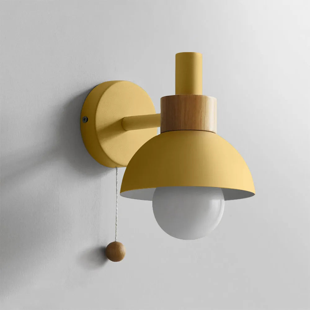 Valentina Modern LED Wall Lamp Metal Glass Bedroom White/Yellow/Pink/Green - Neutral Decor