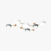Arisha Modern LED Ceiling Light Acrylic Log Living Room Bedroom White Grey - Neutral Decor