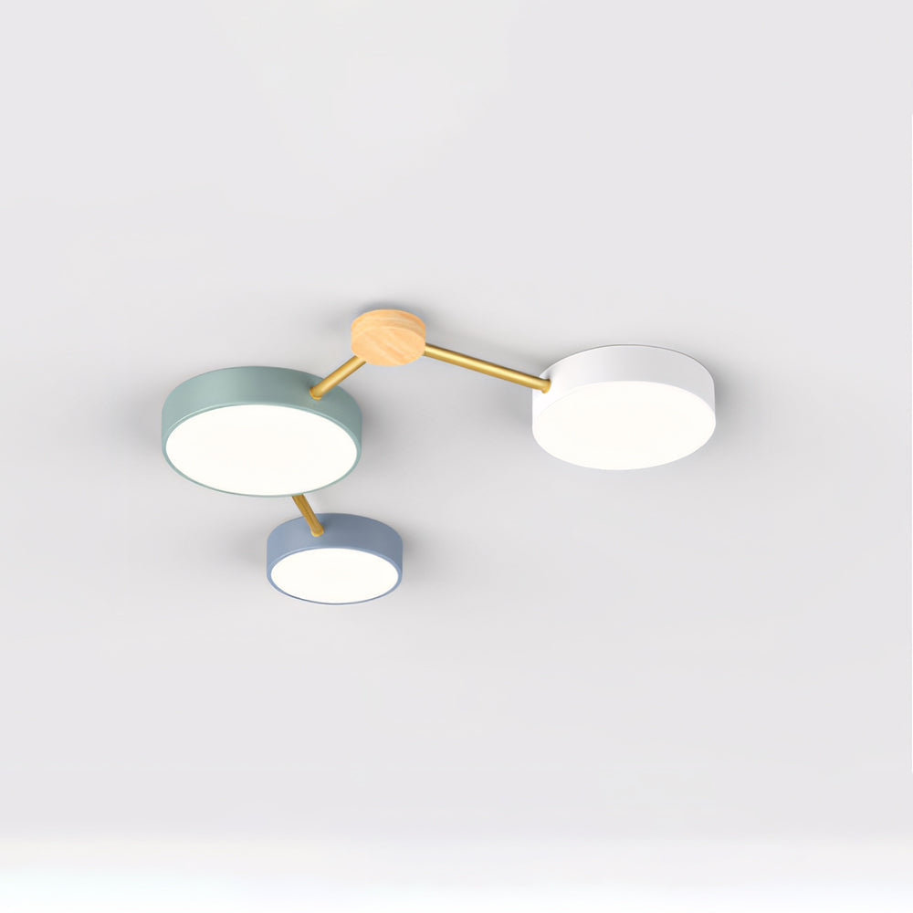 Arisha Modern LED Ceiling Light Acrylic Log Living Room Bedroom White Grey - Neutral Decor