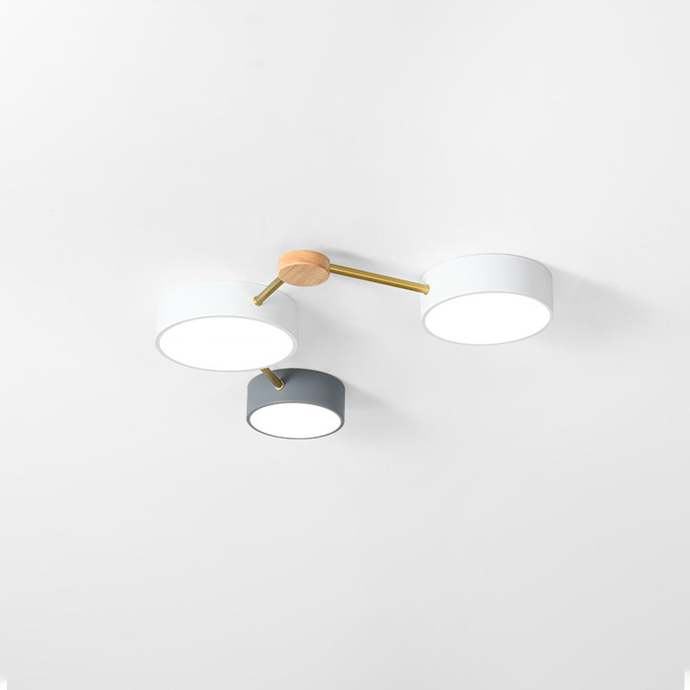 Arisha Modern LED Ceiling Light Acrylic Log Living Room Bedroom White Grey - Neutral Decor