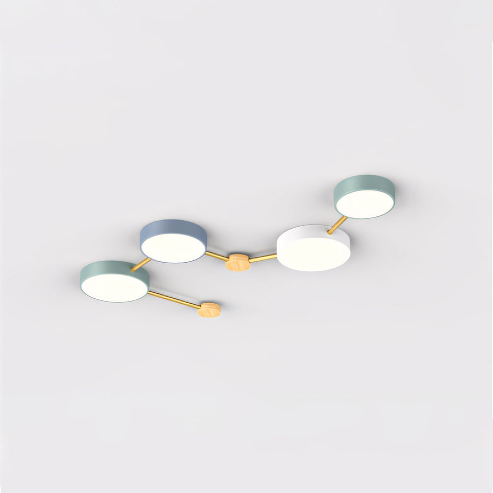 Arisha Modern LED Ceiling Light Acrylic Log Living Room Bedroom White Grey - Neutral Decor