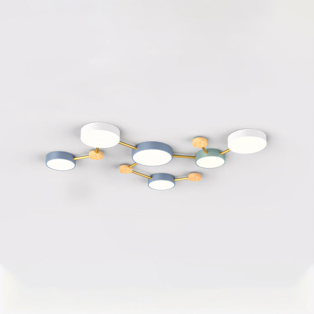 Arisha Modern LED Ceiling Light Acrylic Log Living Room Bedroom White Grey - Neutral Decor