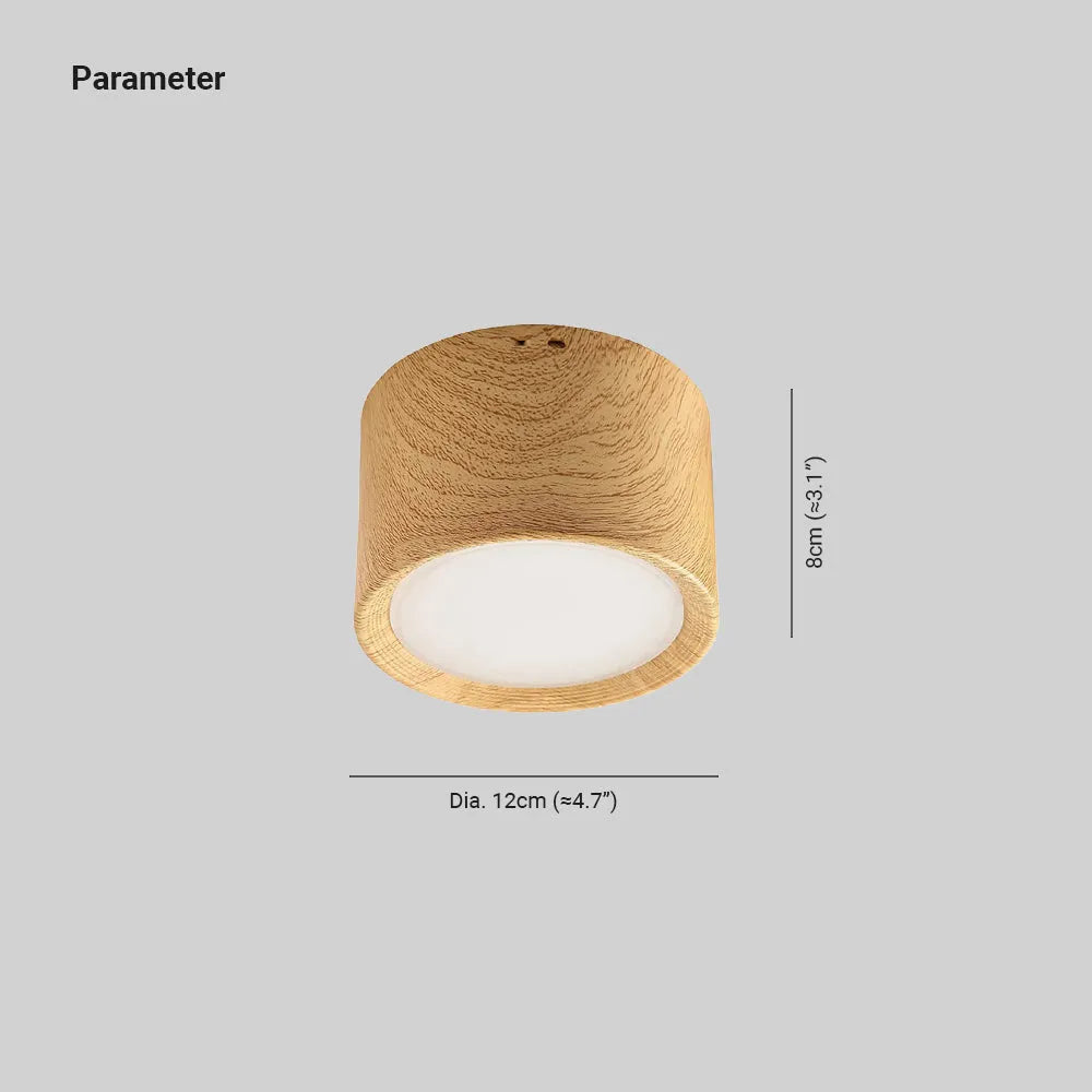 Arisha Modern Round Flush Mount Ceiling Light, Wood/Black, Living Room - Neutral Decor