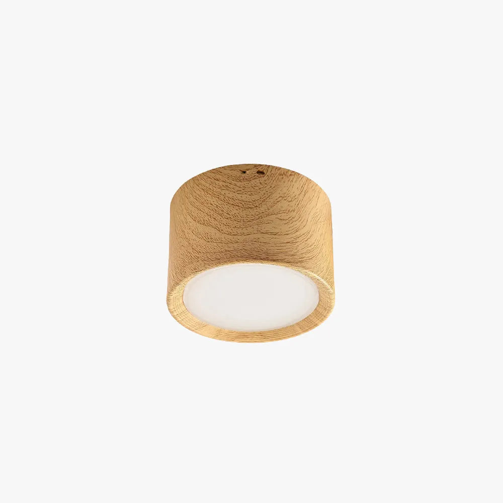 Arisha Modern Round Flush Mount Ceiling Light, Wood/Black, Living Room - Neutral Decor