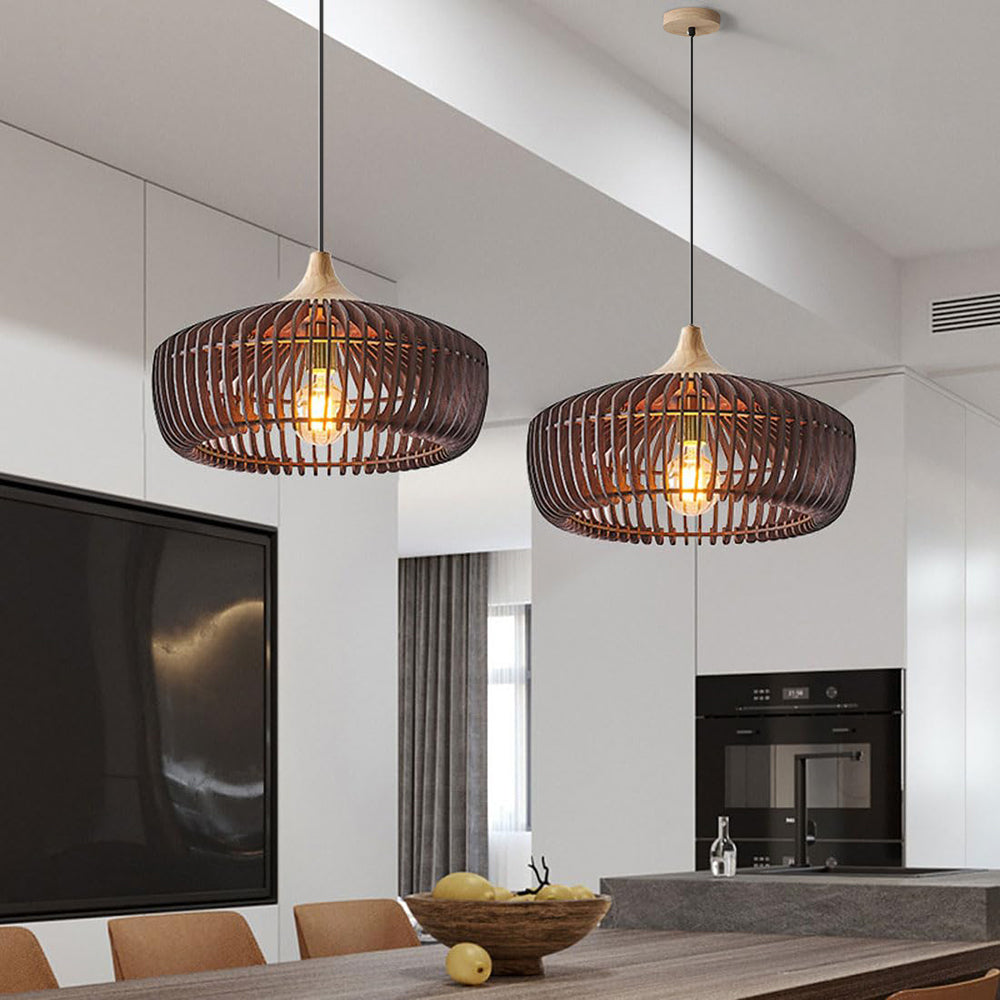 Muto Nordic Japanese Pendant Light Wood Bedroom/Living Room-Neutral Decor