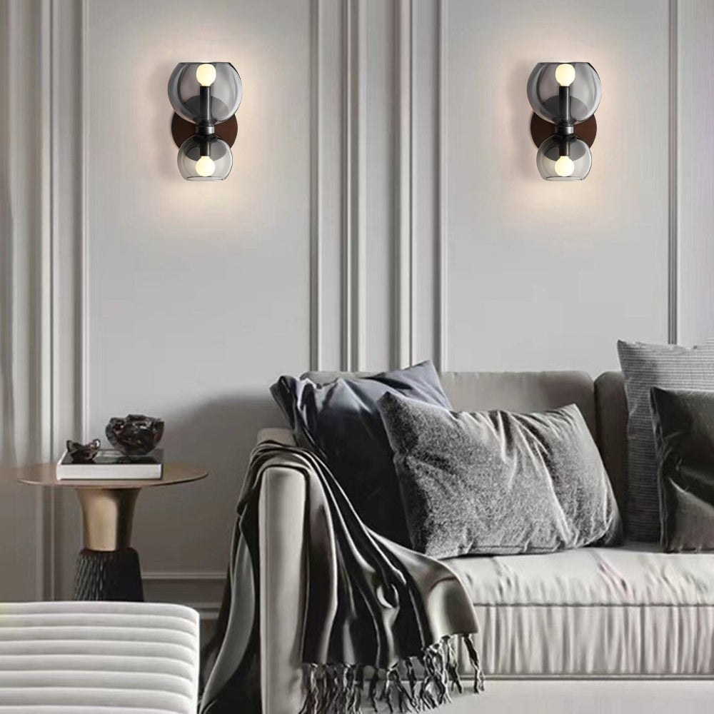 Valentina Modern Hourglass LED Wall Lamp Metal/Glass White Living Room - Neutral Decor