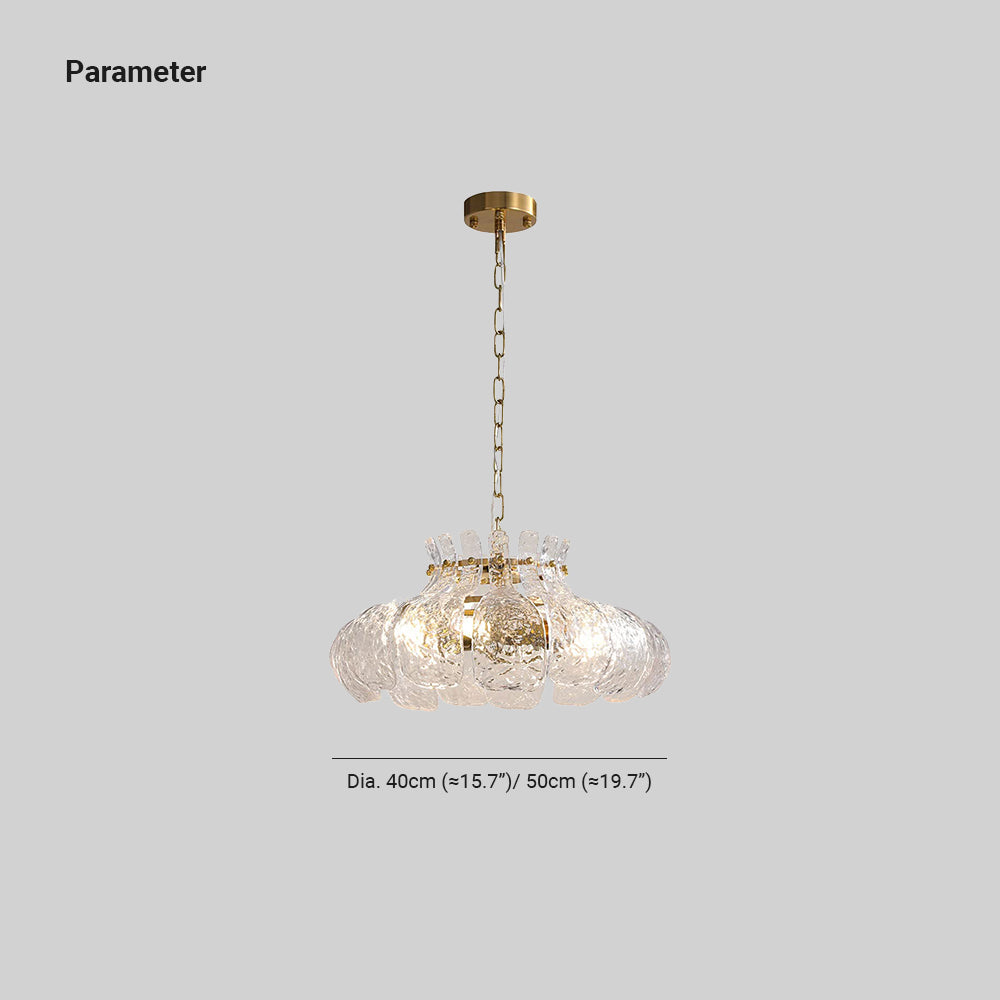Arisha Modern Pear Shaped Chandelier Ice Melting Glass Bedroom - Neutral Decor