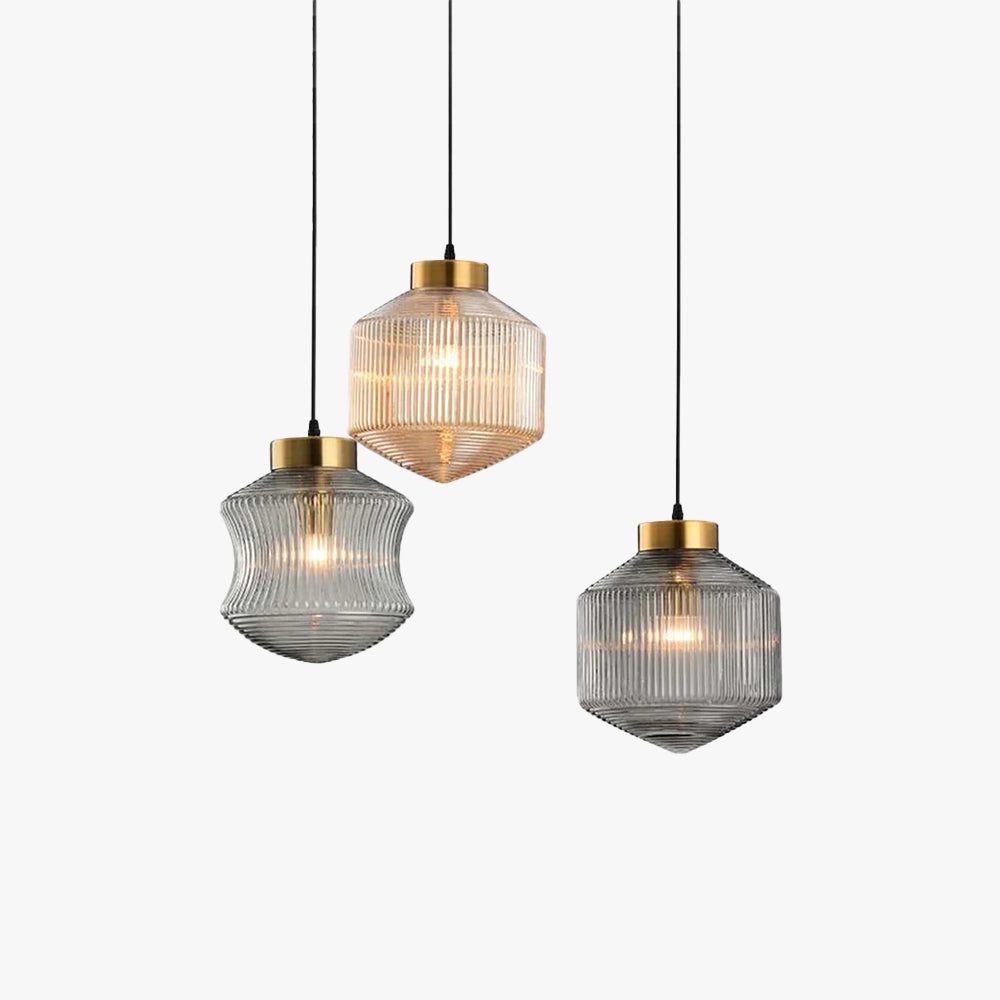 Valentina Modern LED Pendant Light Smoke Gray Glass Bedroom - Neutral Decor