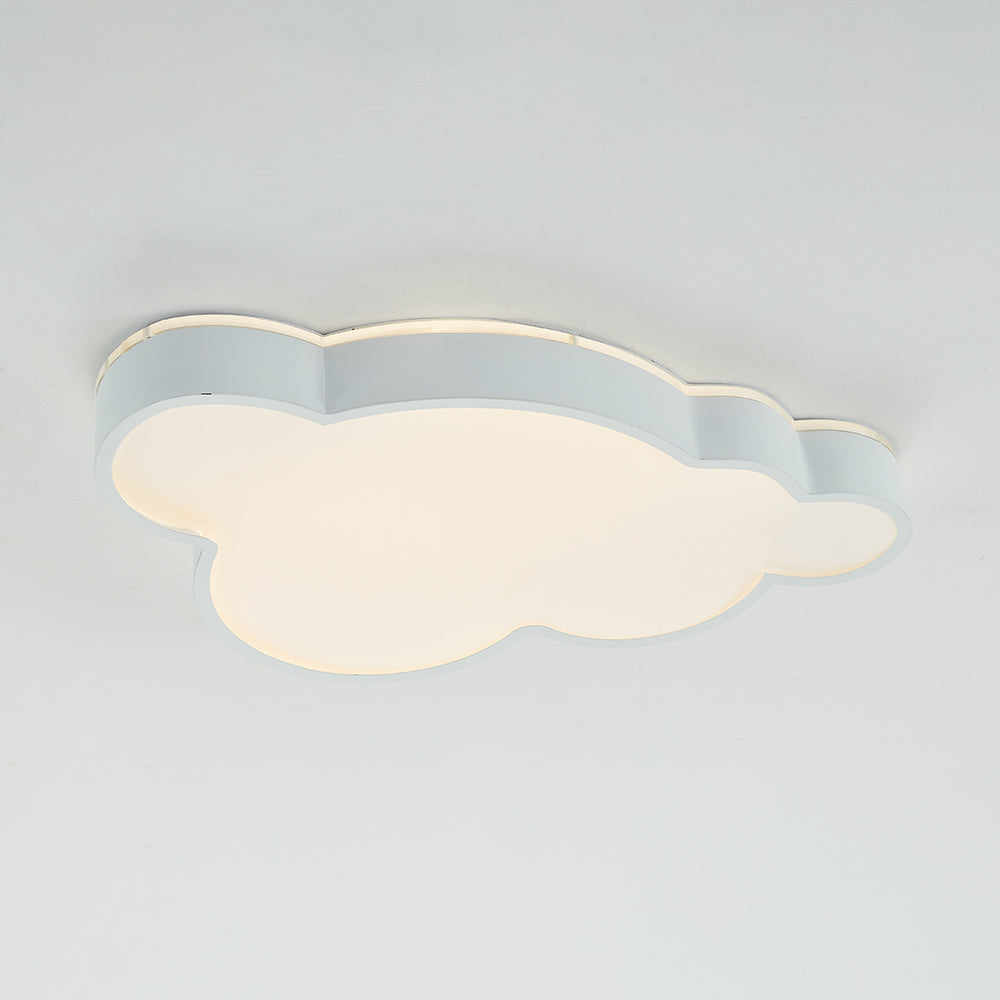 Arisha Modern Flush Mount Cloud Ceiling Light, White, Metal - Neutral Decor
