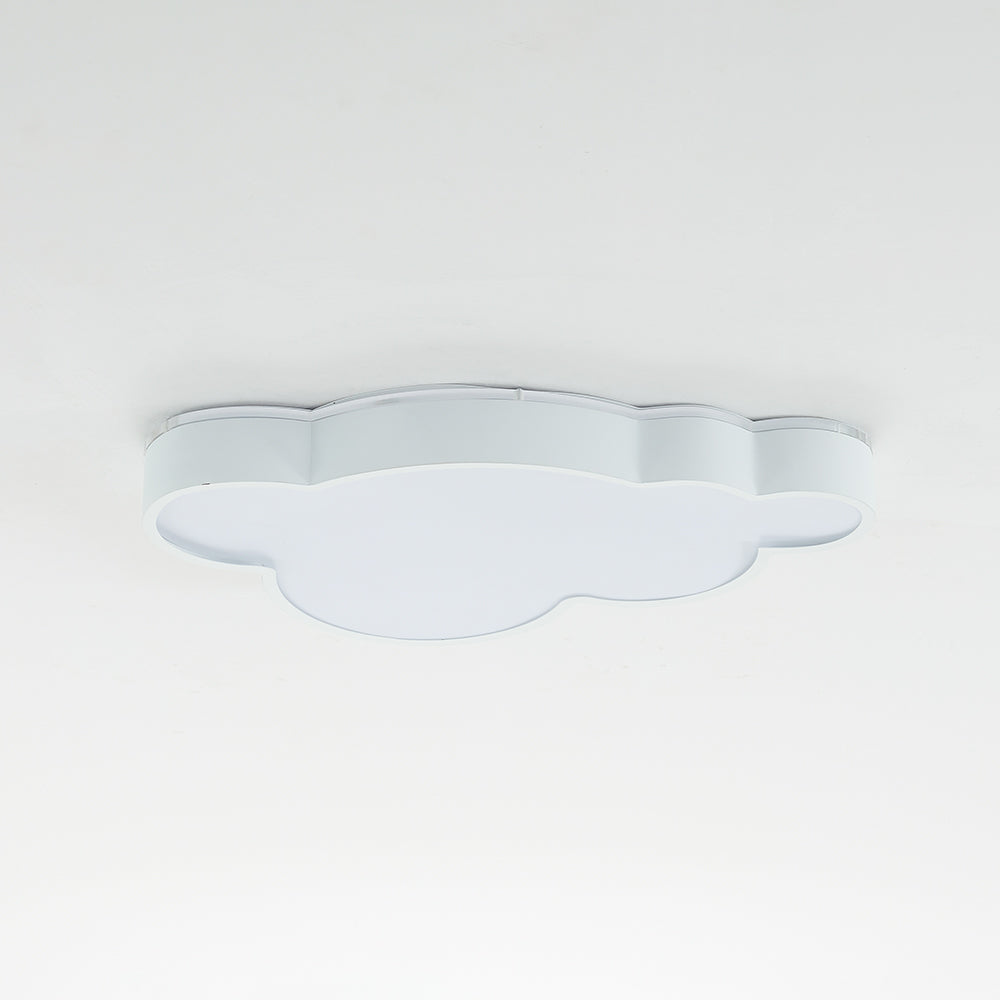 Arisha Modern Flush Mount Cloud Ceiling Light, White, Metal - Neutral Decor