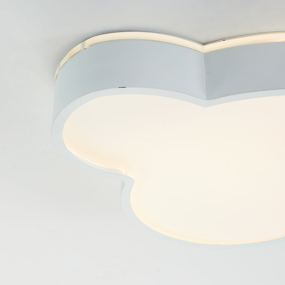 Arisha Modern Flush Mount Cloud Ceiling Light, White, Metal - Neutral Decor