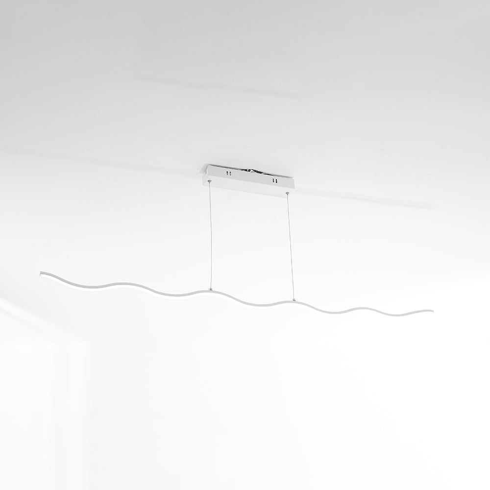 Arisha Wave Linear Pendant Light, Black/White - Neutral Decor