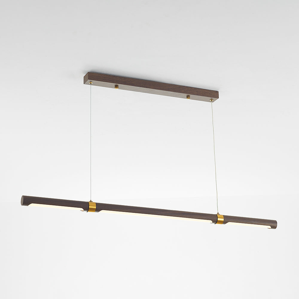 Muto Modern Minimalist Pendant Light, Metal Water Transfer Wood - Neutral Decor