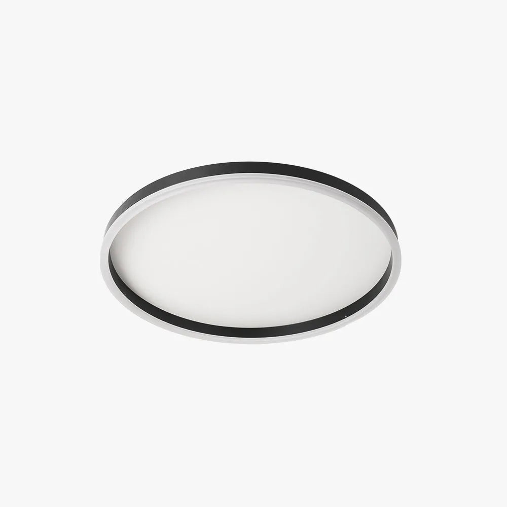 Arisha Minimalist Ring Metal Flush Mount Ceiling Light, Black - Neutral Decor