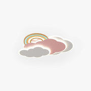 Aria Modern Cloud/Rainbow Flush Mount Ceiling Light Pink/White - Neutral Decor