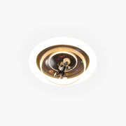 Aria Cosmic Astronaut & Galaxy Motif Flush Mount Ceiling Light - Neutral Decor