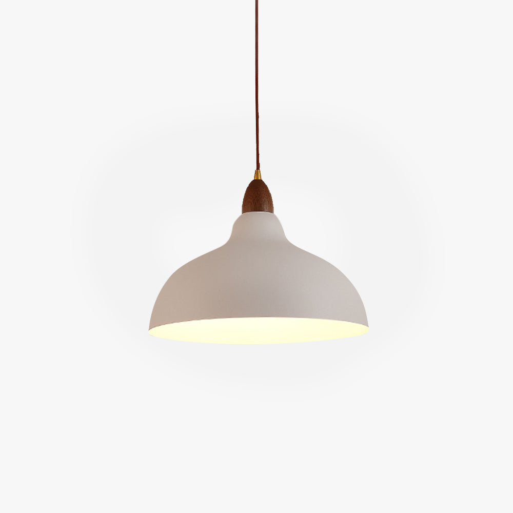 Valentina Modern Bowl-shaped Metal Pendant Light, Black/White - Neutral Decor