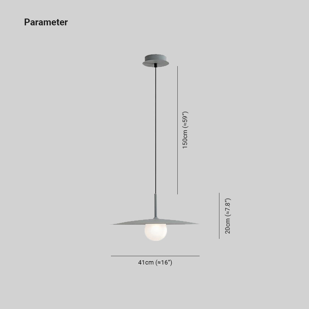 Arisha Modern Dish-shaped Metal Pendant Light, Black/White/Grey - Neutral Decor