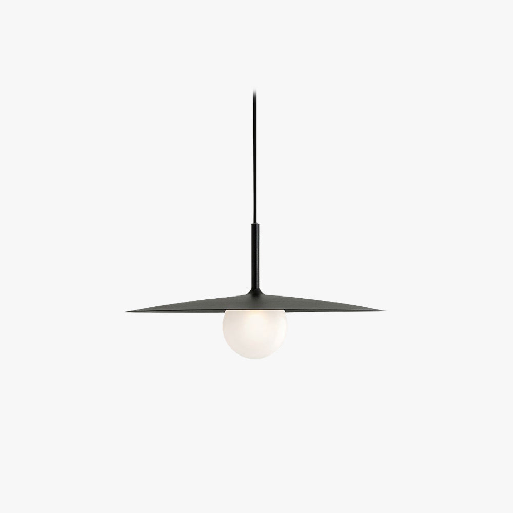 Arisha Modern Dish-shaped Metal Pendant Light, Black/White/Grey - Neutral Decor