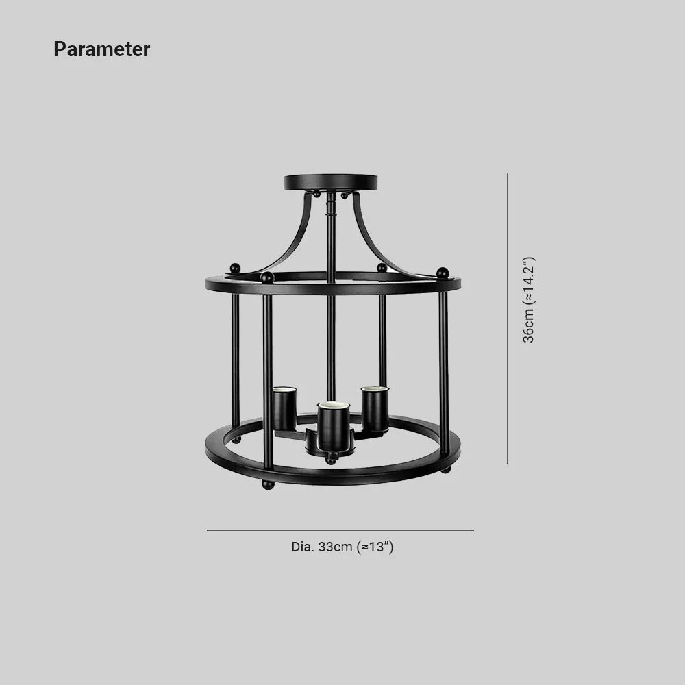 Austin Flush Mount Ceiling Light Lantern Industrial - Neutral Decor