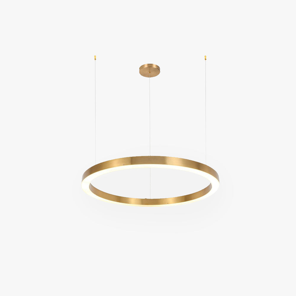 Arisha Modern Ring Metal Pendant Light, Gold - Neutral Decor
