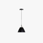 Valentina Modern Frisbee Shaped Metal Pendant Light, Black/White - Neutral Decor