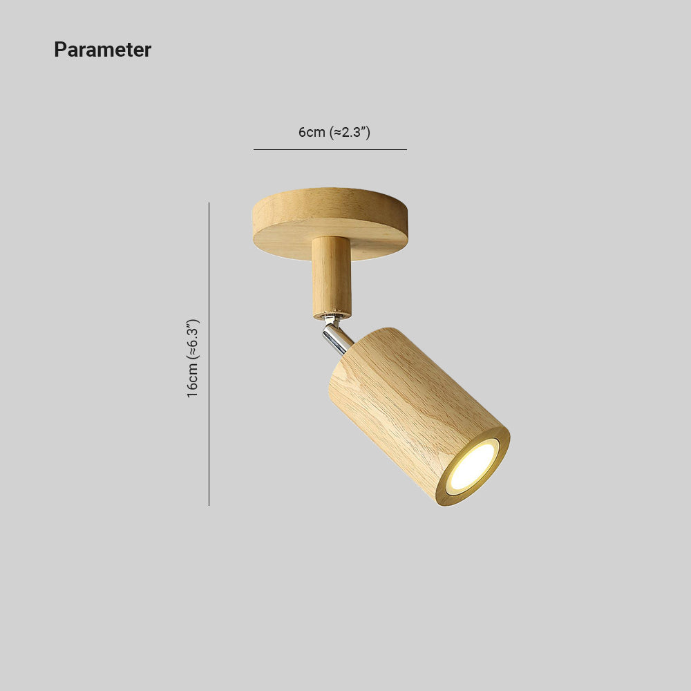 Muto Modern LED Adjustable Ceiling Spotlight, Wood - Neutral Decor