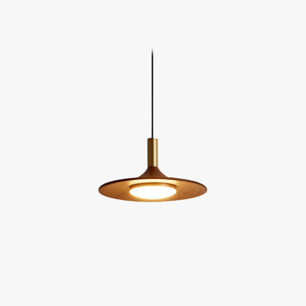 Arisha Rustic Cap-shaped Wooden Pendant Light, Natural Wood - Neutral Decor